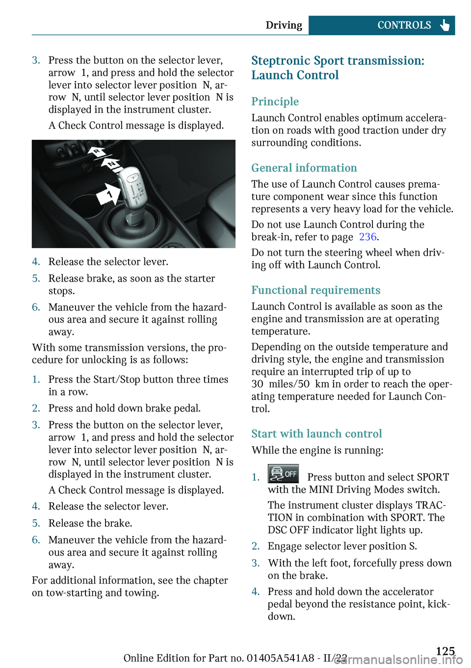 MINI CLUBMAN 2023  Owners Manual c�\�r�