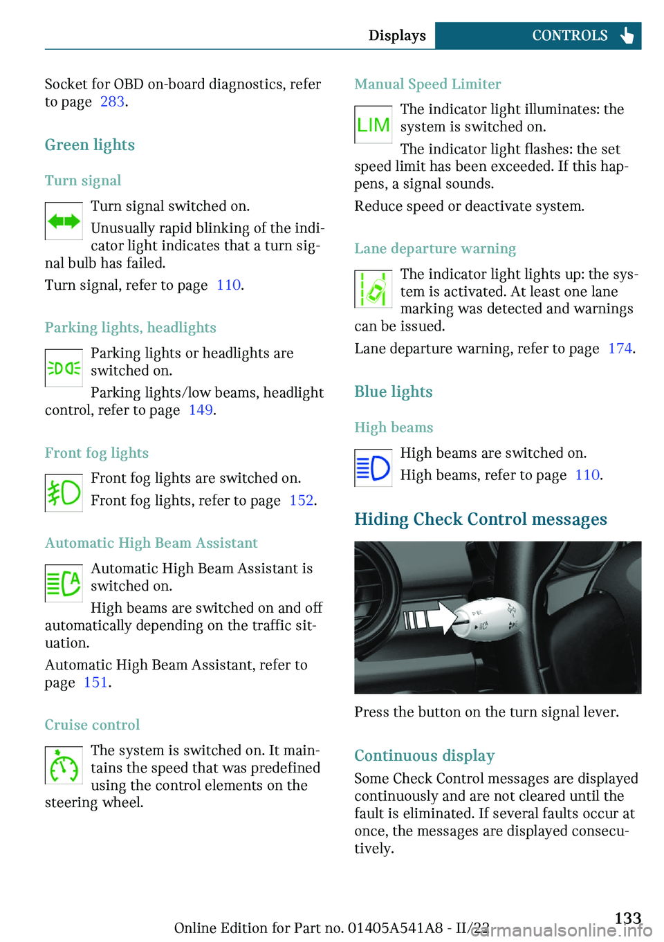 MINI CLUBMAN 2023  Owners Manual �d�
