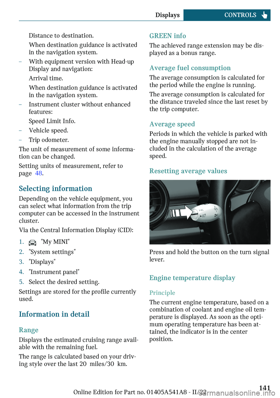 MINI CLUBMAN 2023  Owners Manual ��