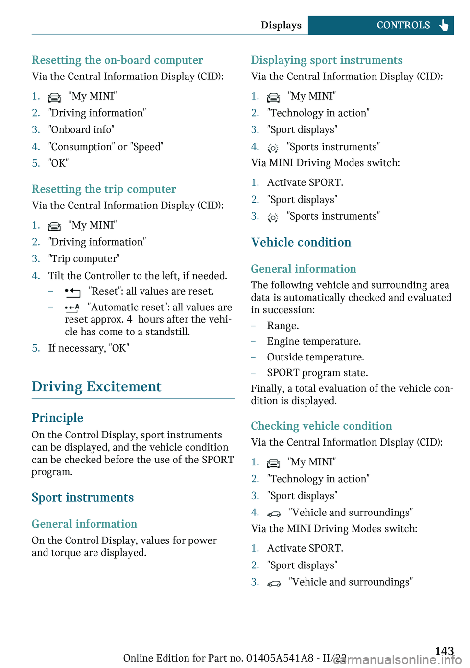 MINI CLUBMAN 2023  Owners Manual �`�