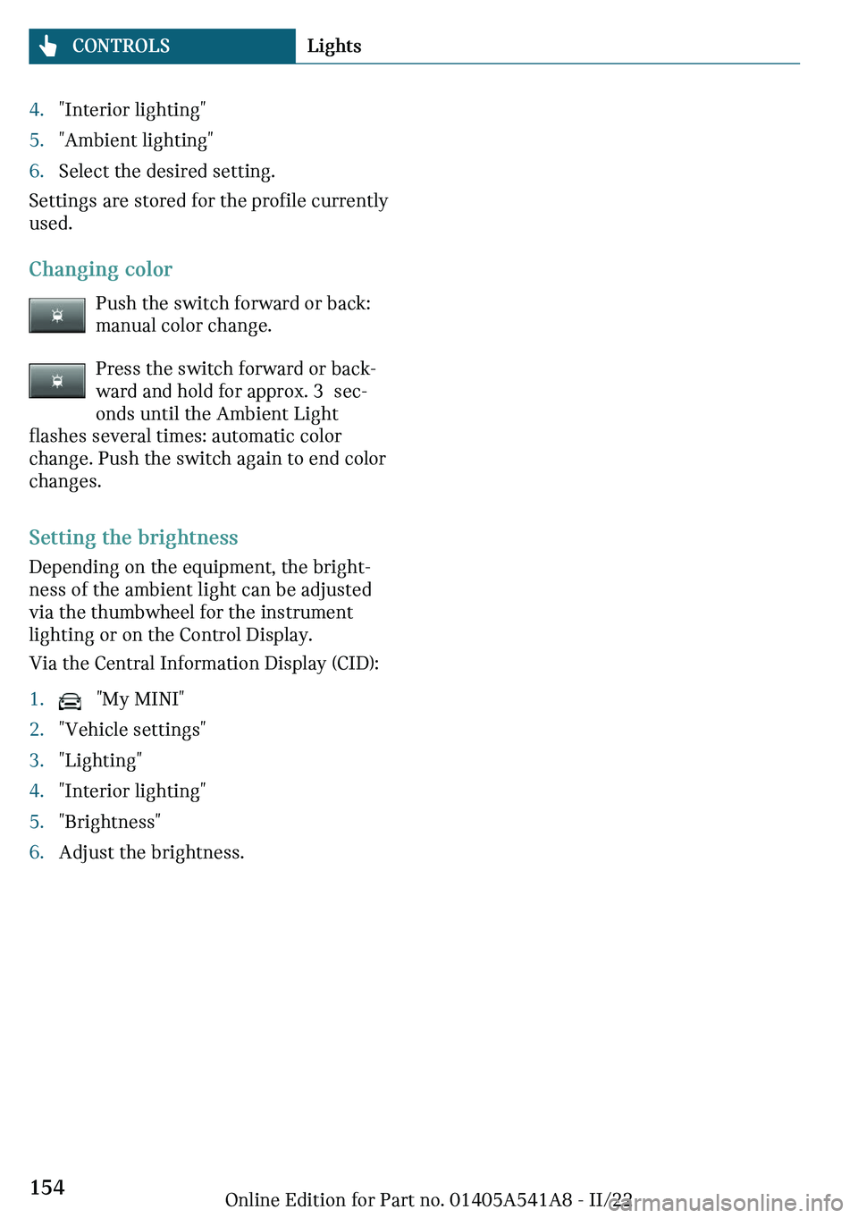 MINI CLUBMAN 2023  Owners Manual c