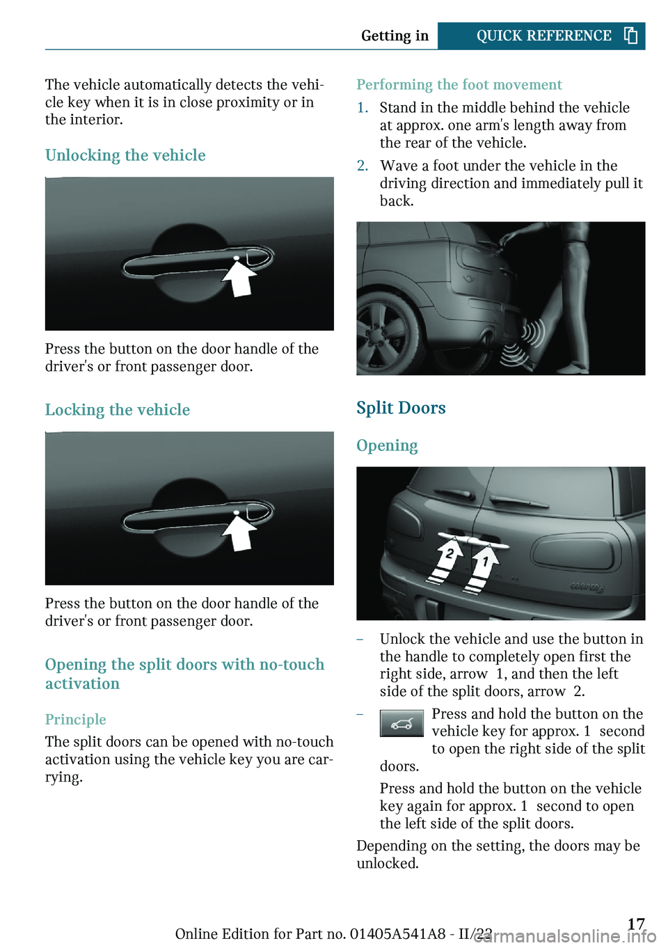 MINI CLUBMAN 2023  Owners Manual �m�
