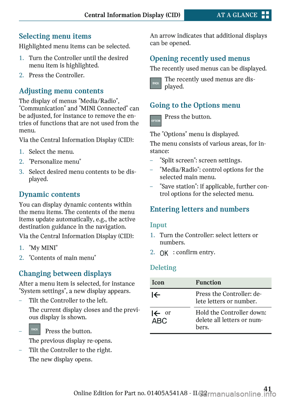 MINI CLUBMAN 2023  Owners Manual �d�