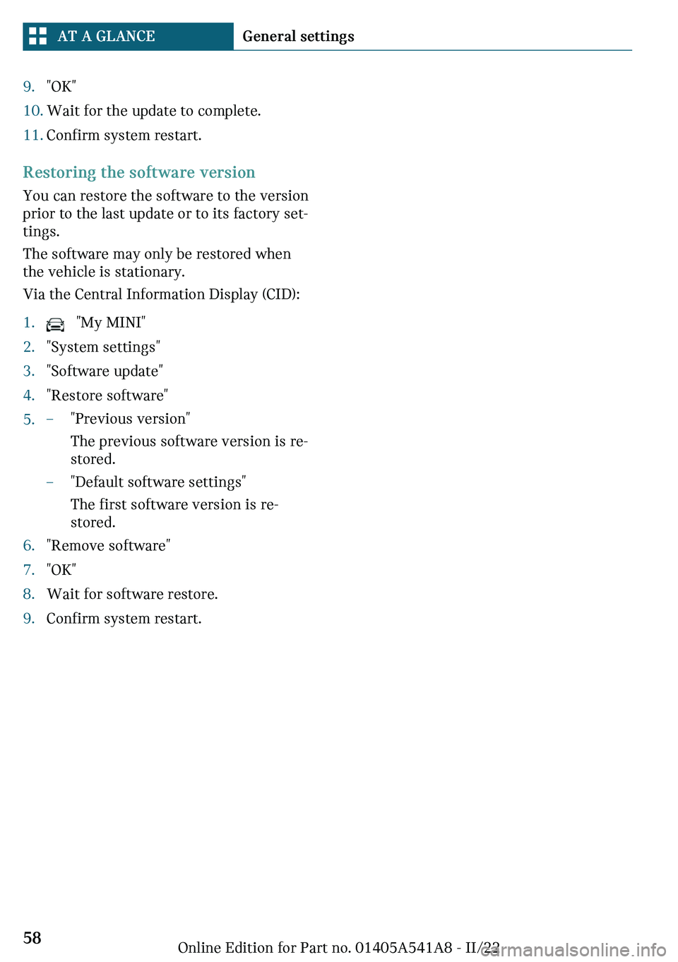 MINI CLUBMAN 2023  Owners Manual #c