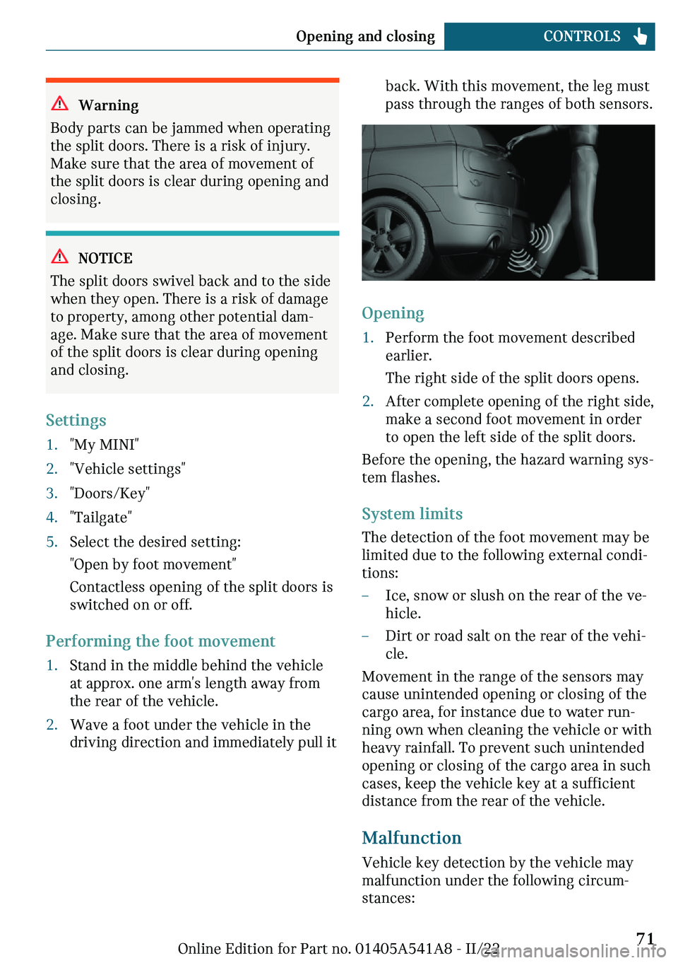 MINI CLUBMAN 2023  Owners Manual �W�