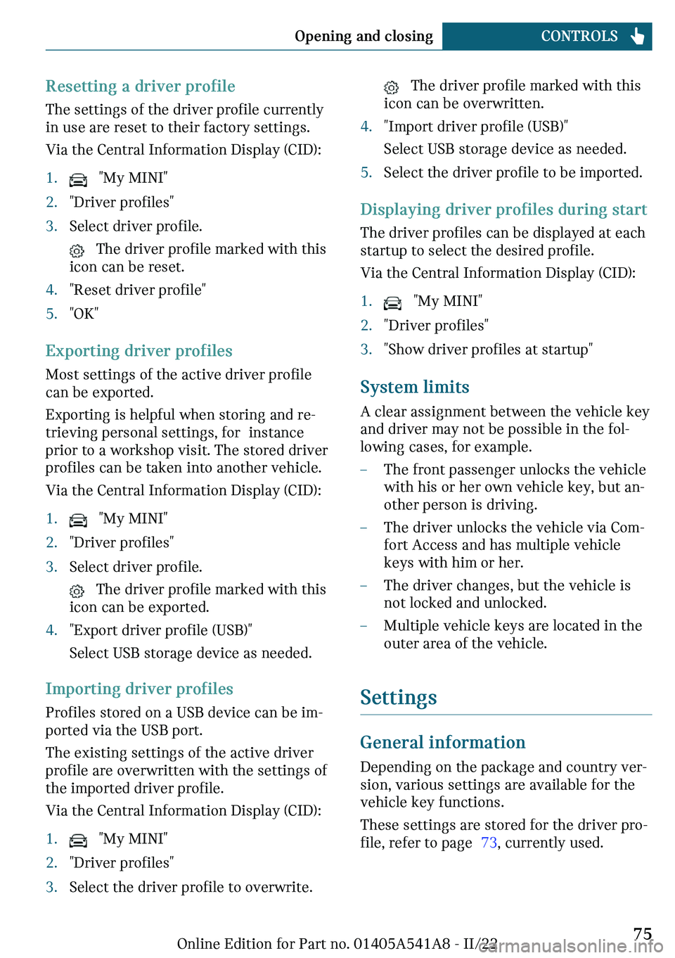MINI CLUBMAN 2023  Owners Manual �`�