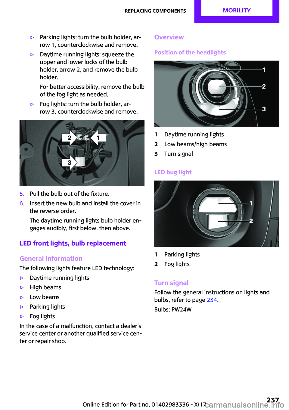 MINI COOPER 2018  Owners Manual '