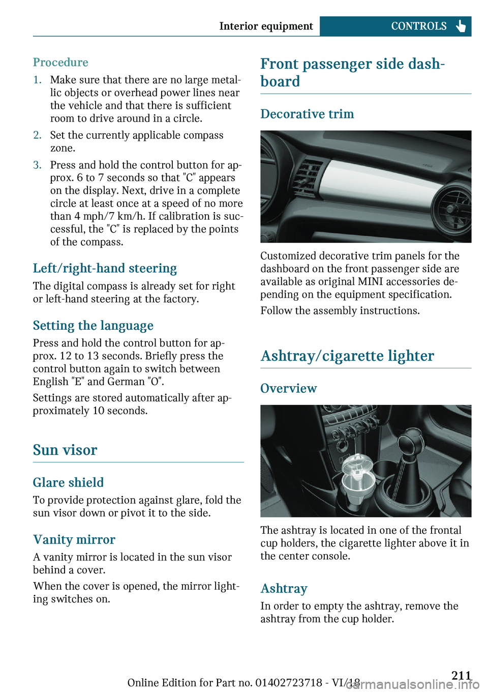 MINI COOPER 2019  Owners Manual �\�r�
