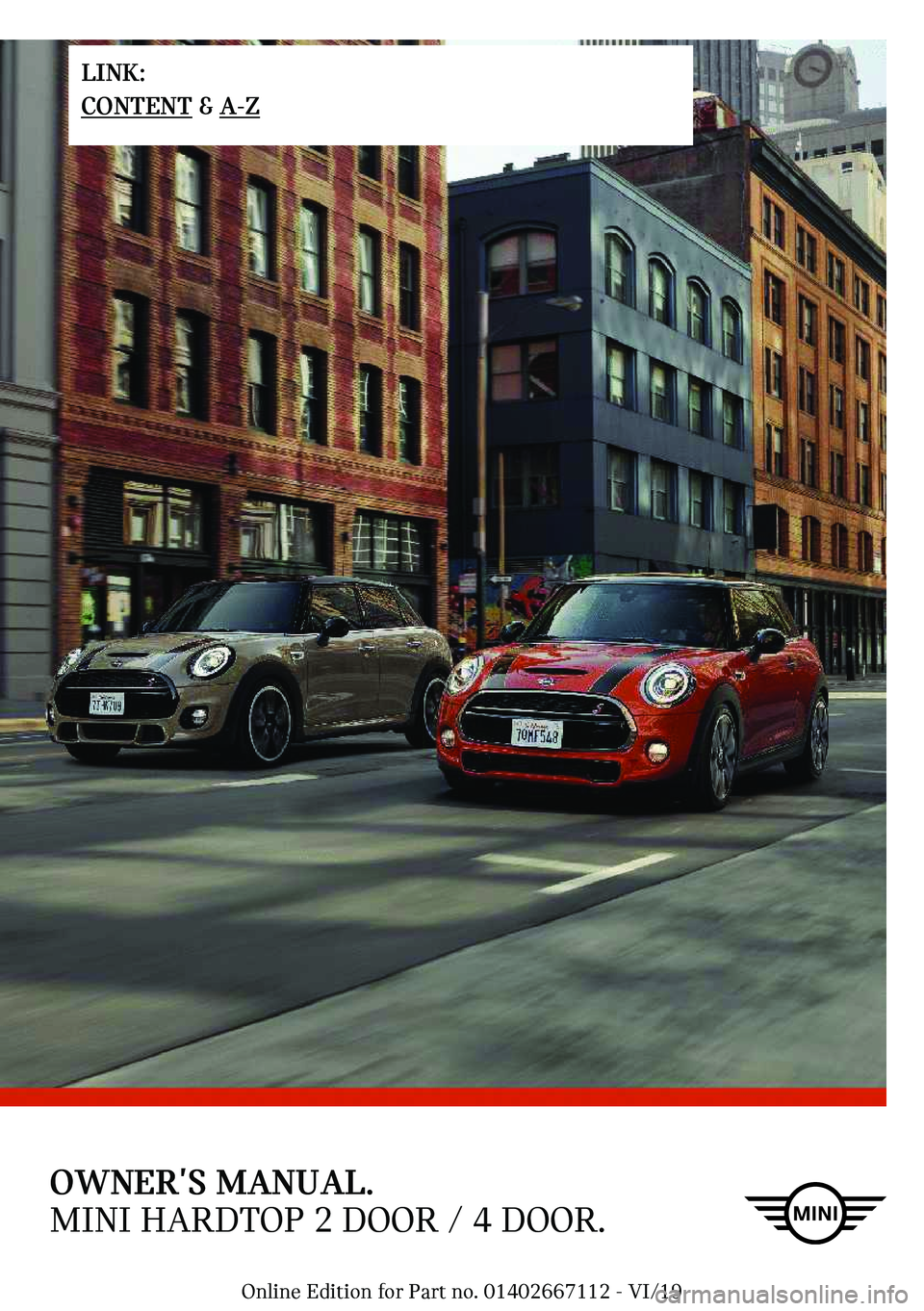 MINI COOPER 2020  Owners Manual �O�W�N��`