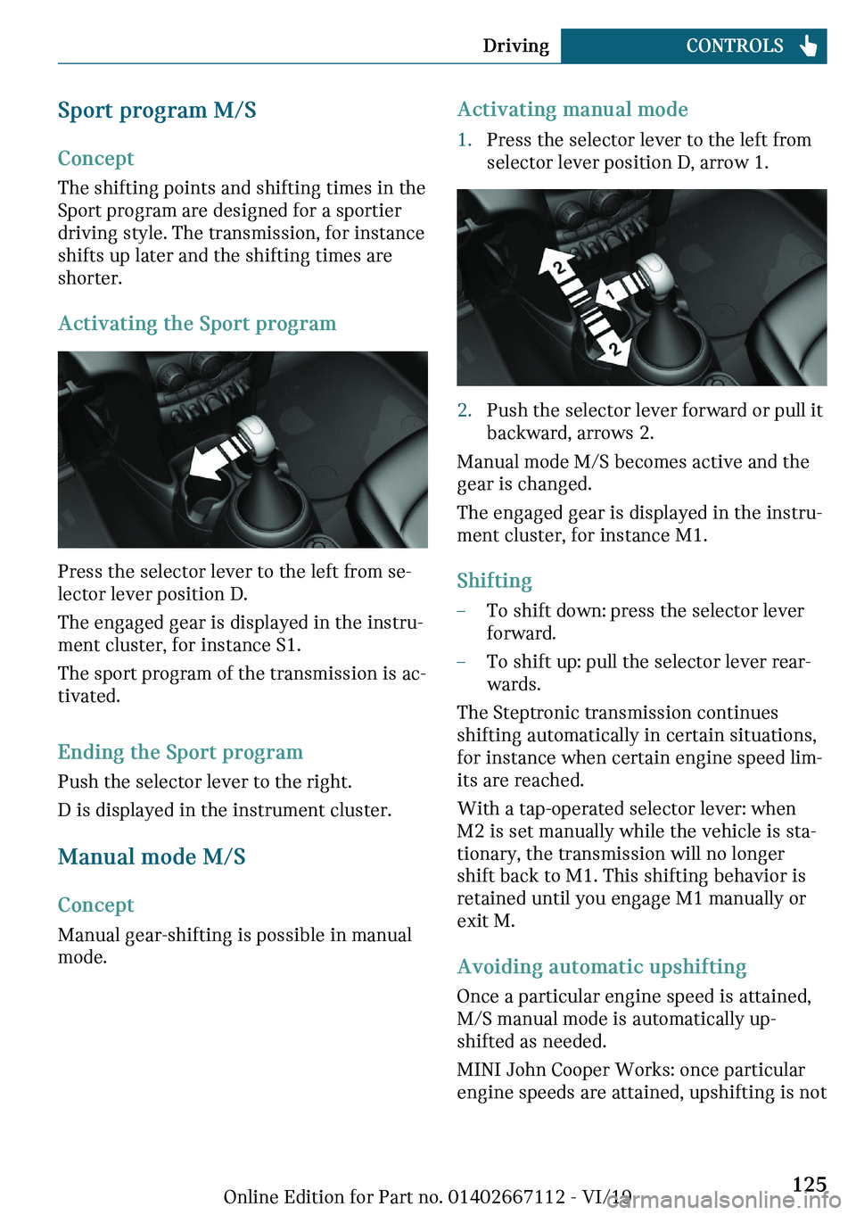 MINI COOPER 2020  Owners Manual �d�