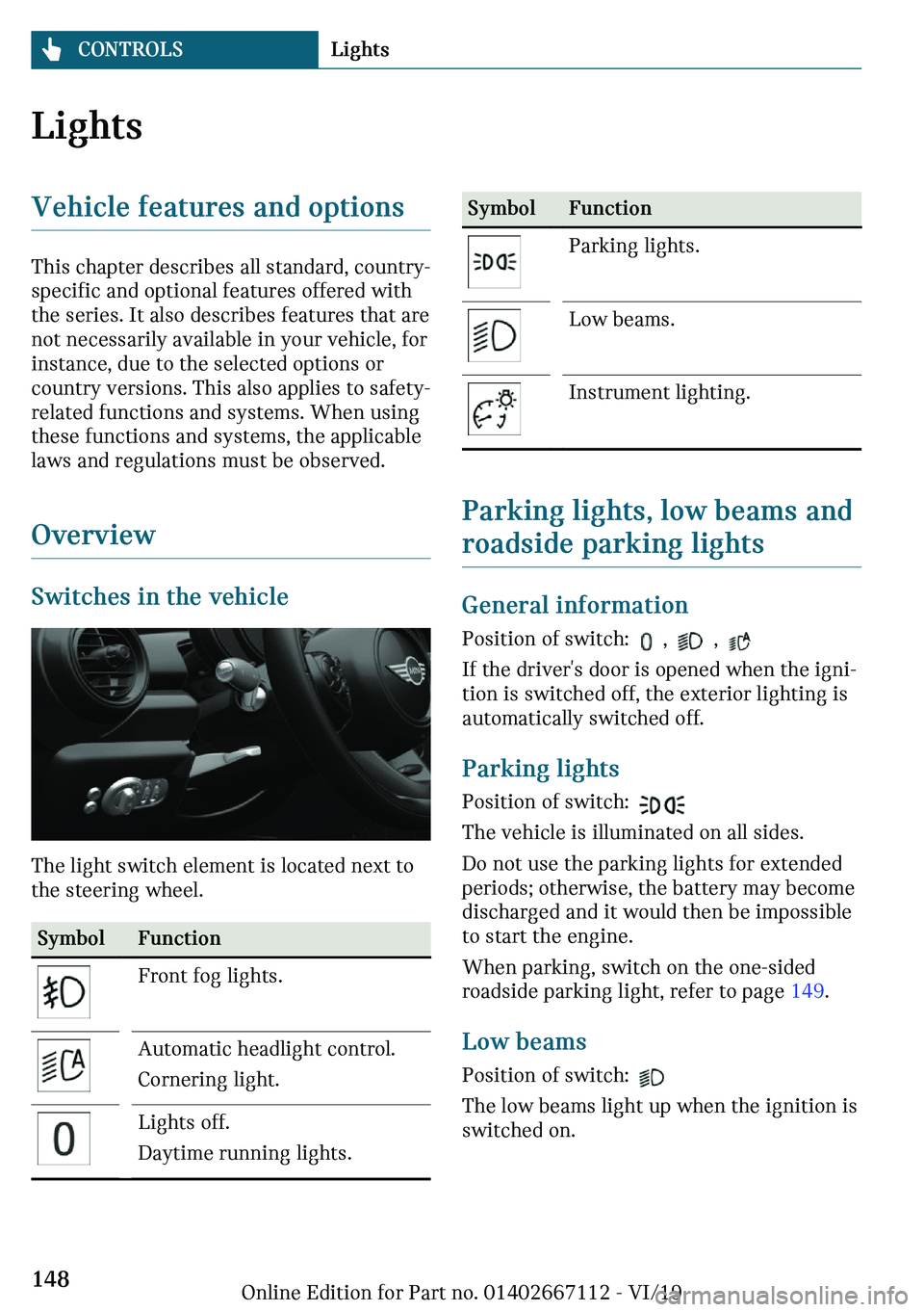 MINI COOPER 2020  Owners Manual �A�