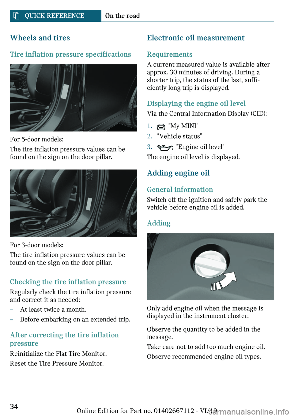 MINI COOPER 2020  Owners Manual �W�