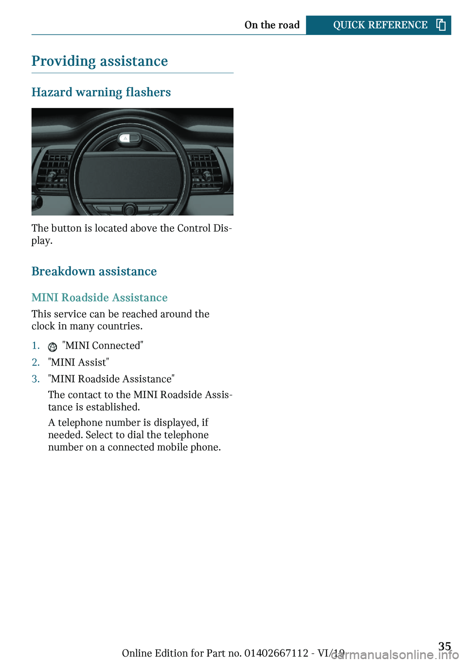 MINI COOPER 2020  Owners Manual �\�r�