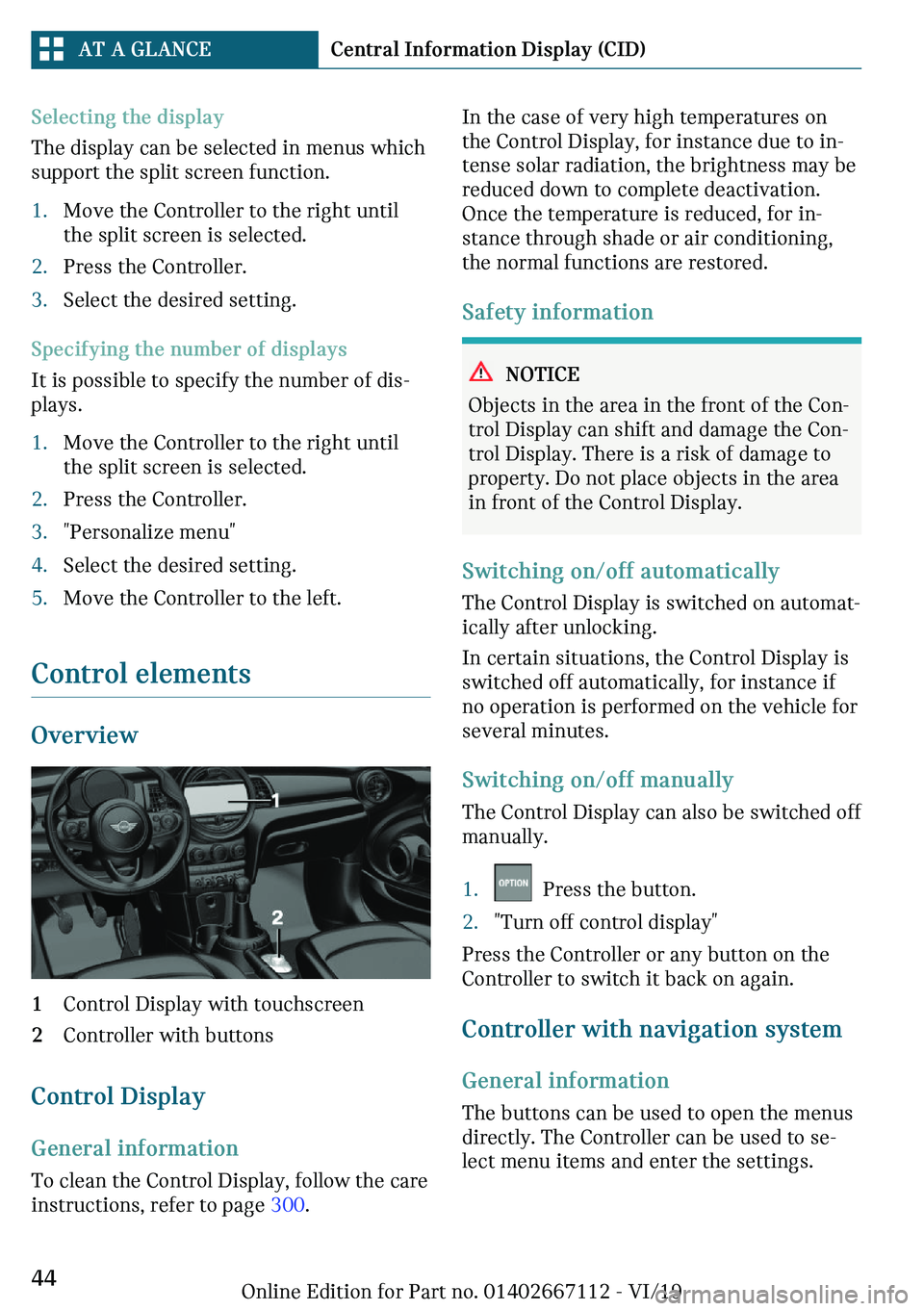 MINI COOPER 2020  Owners Manual �d�
