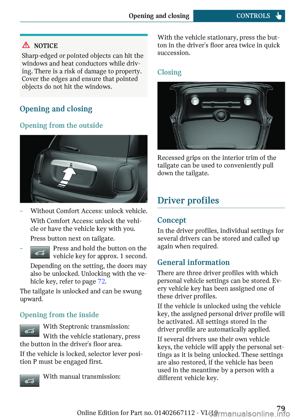 MINI COOPER 2020  Owners Manual �N�O�m�-�C�
�d�