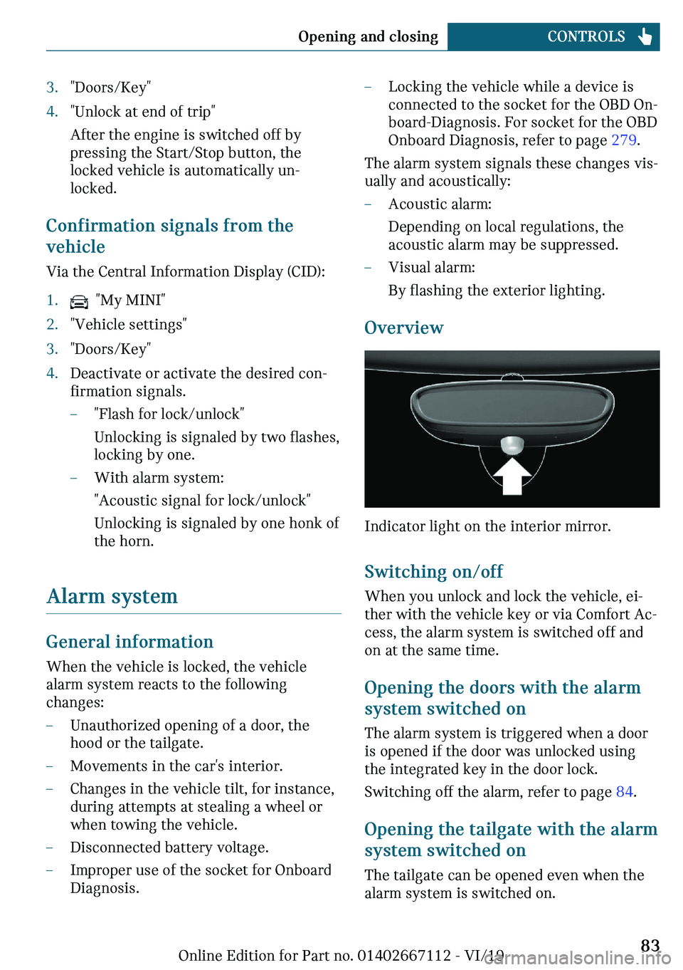 MINI COOPER 2020  Owners Manual c