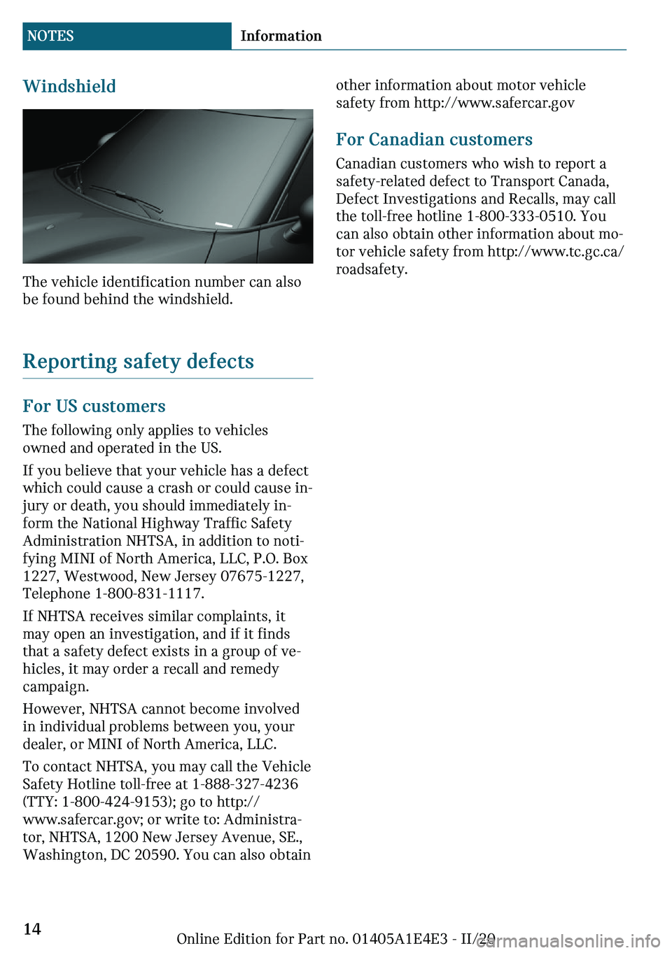 MINI COOPER 2021  Owners Manual �W�