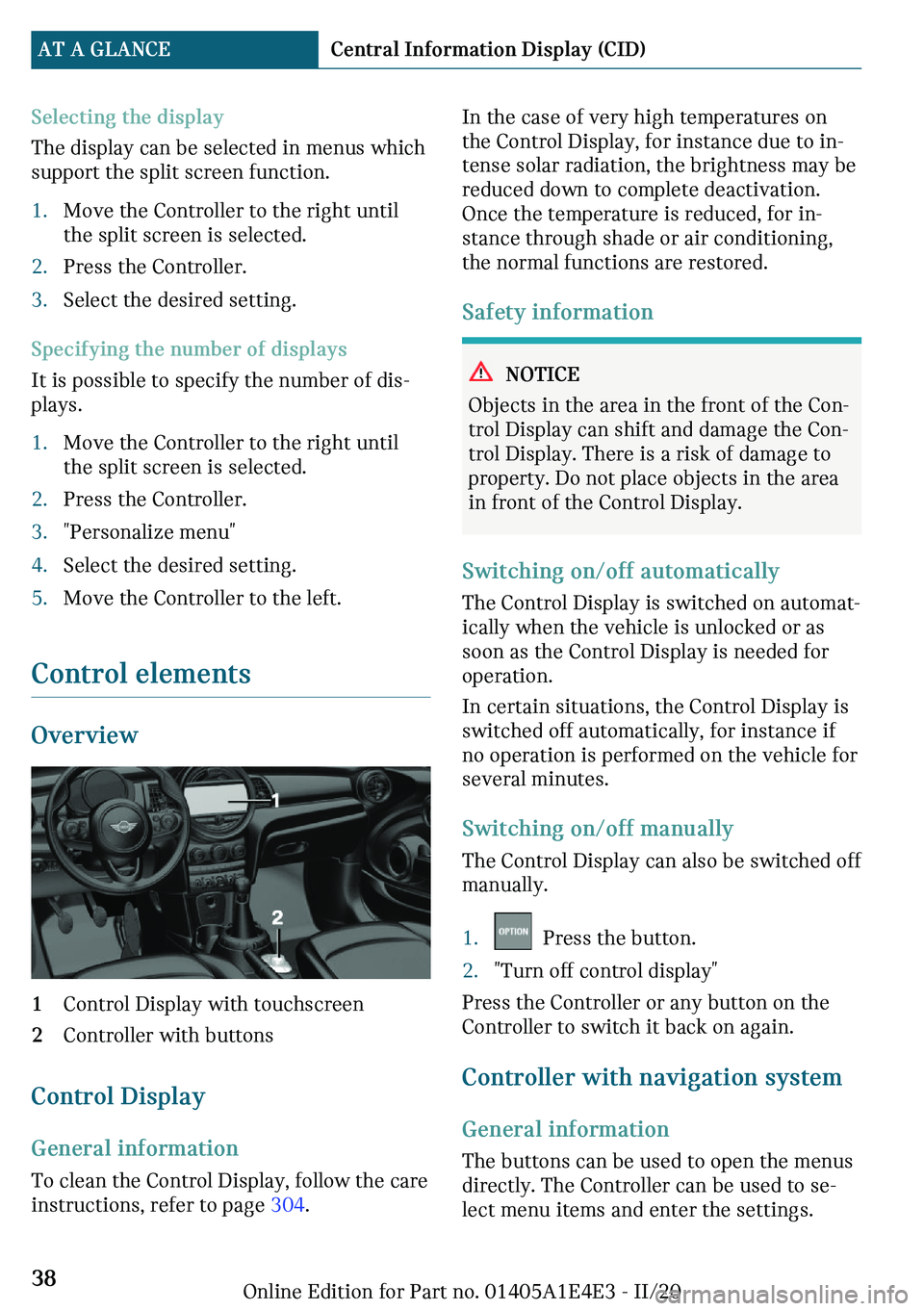 MINI COOPER 2021  Owners Manual �d�