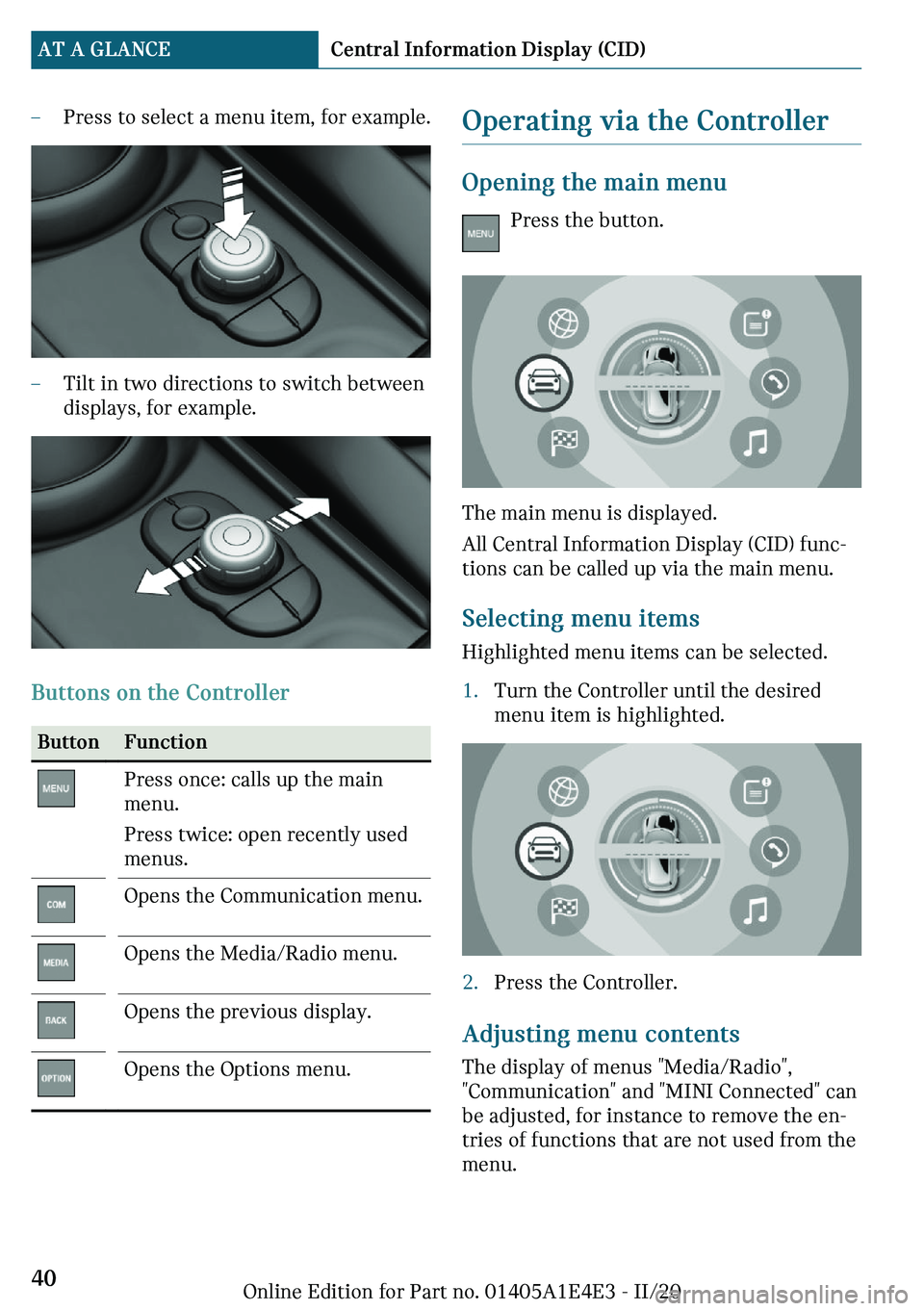 MINI COOPER 2021  Owners Manual 