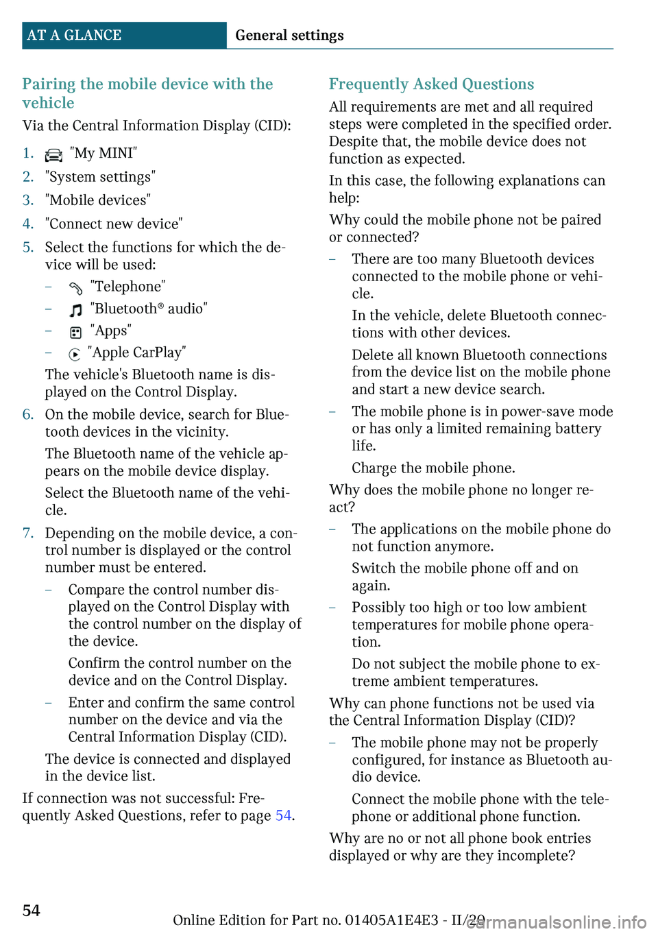 MINI COOPER 2021  Owners Manual �\�