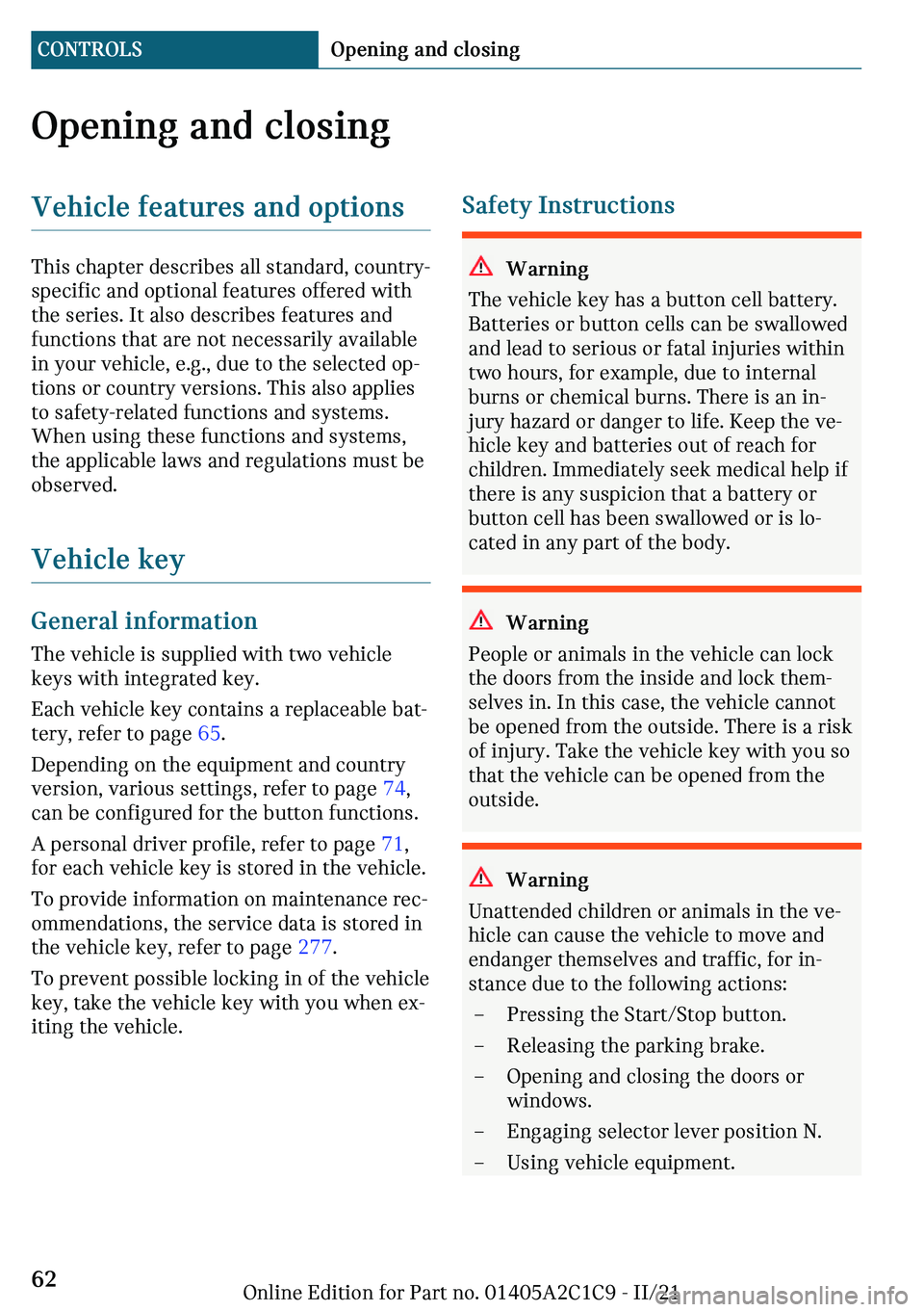 MINI COOPER 2022  Owners Manual �O�