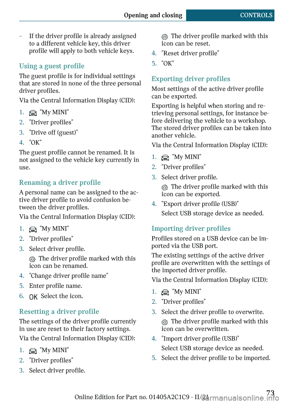 MINI COOPER 2022  Owners Manual 