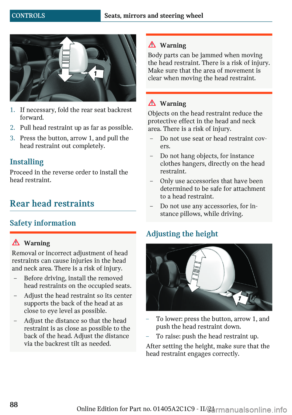 MINI COOPER 2022  Owners Manual c�-�f��n�