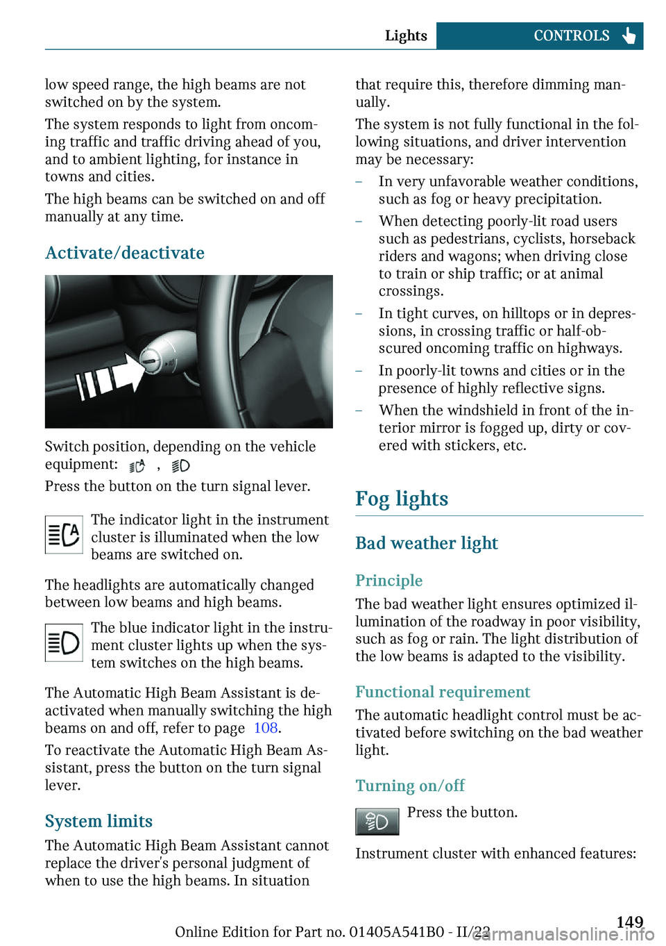 MINI COOPER 2023  Owners Manual �