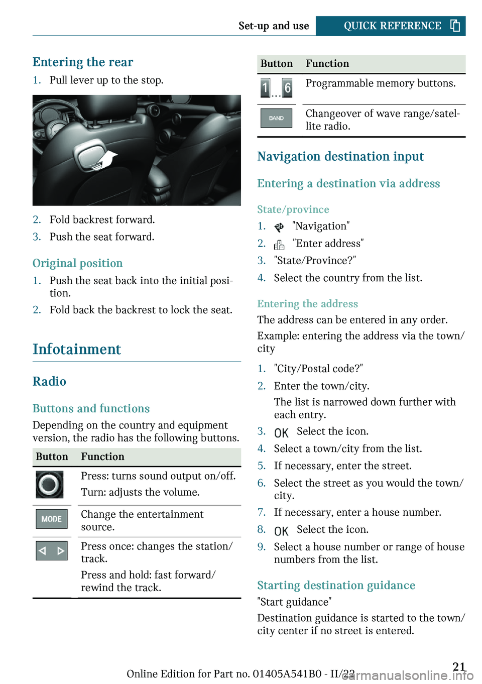 MINI COOPER 2023  Owners Manual ��n�