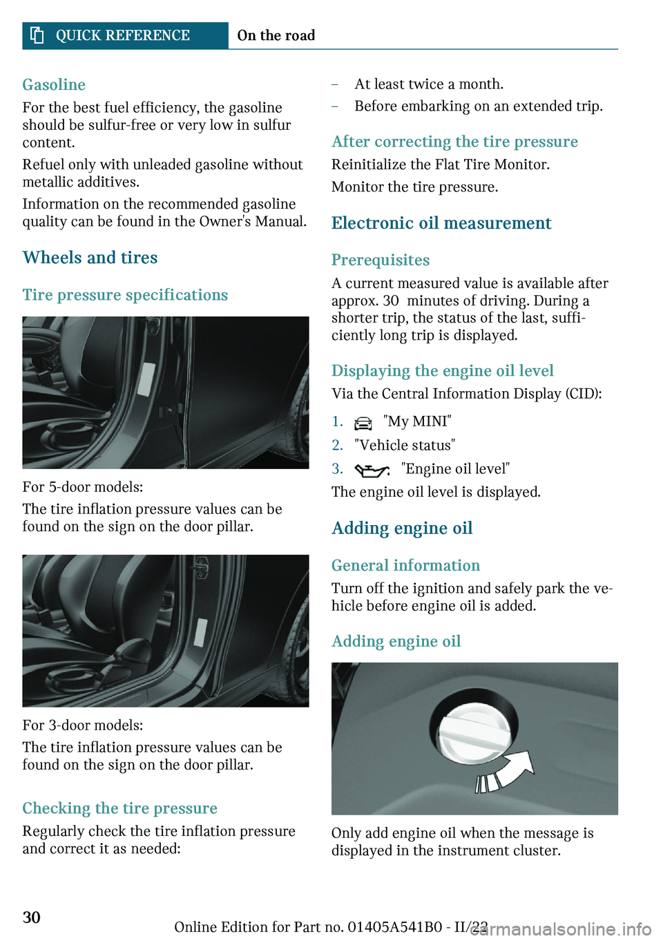 MINI COOPER 2023  Owners Manual �G�