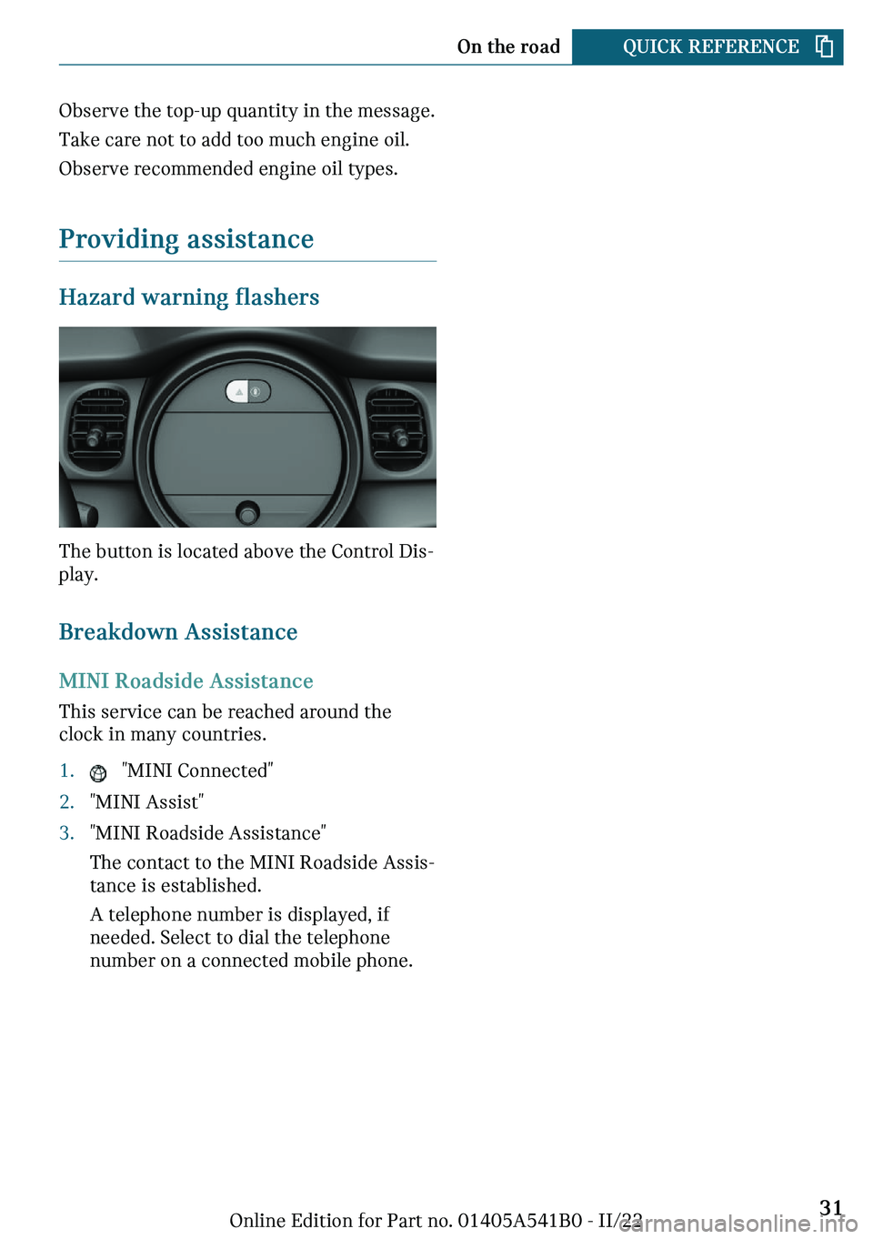 MINI COOPER 2023  Owners Manual �O�b�