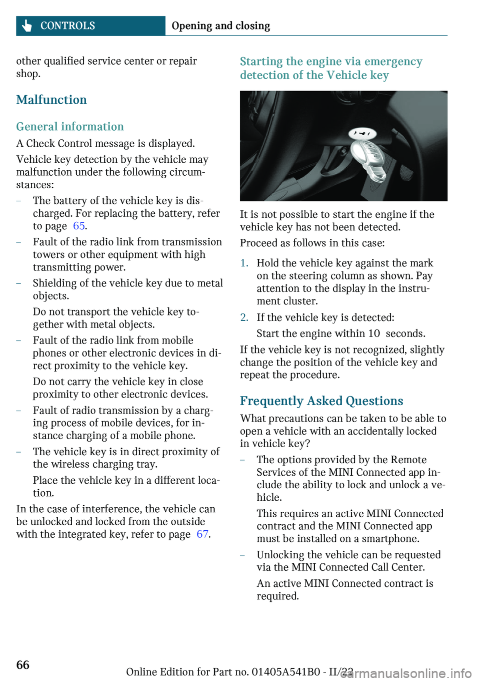 MINI COOPER 2023  Owners Manual �