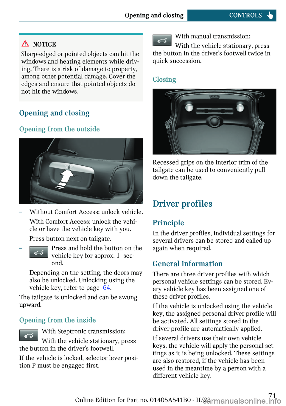 MINI COOPER 2023  Owners Manual �N�O�m�-�C�
�d�