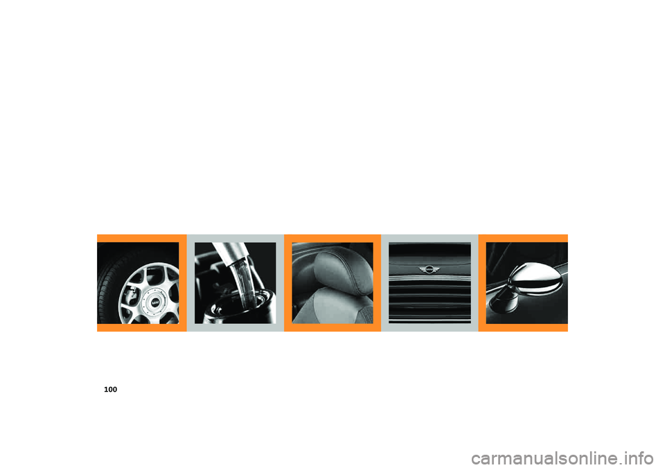 MINI COOPER CONVERTIBLE 2008  Owners Manual 100 