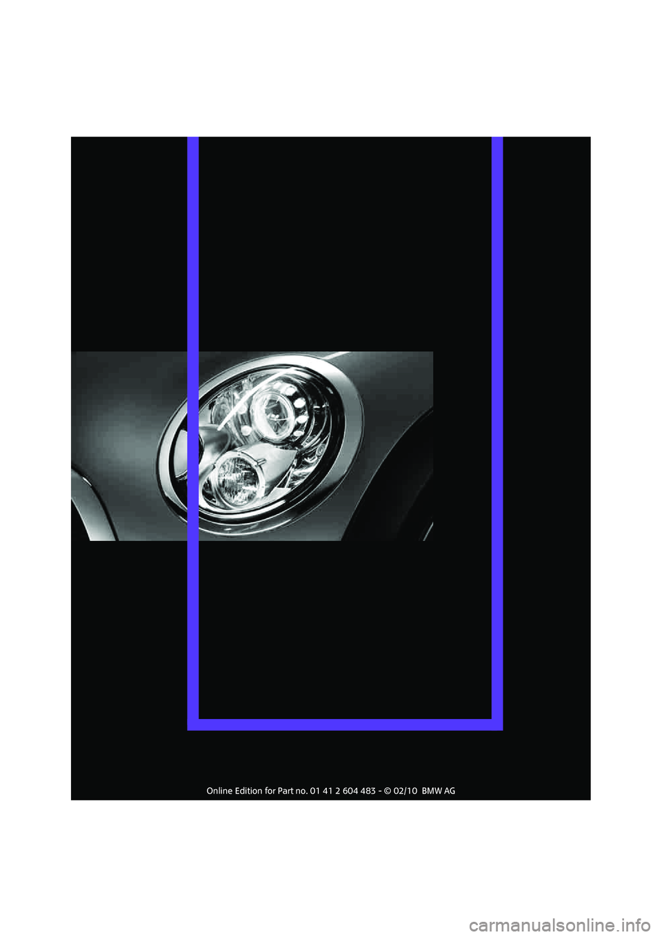 MINI COOPER CONVERTIBLE 2010  Owners Manual 
