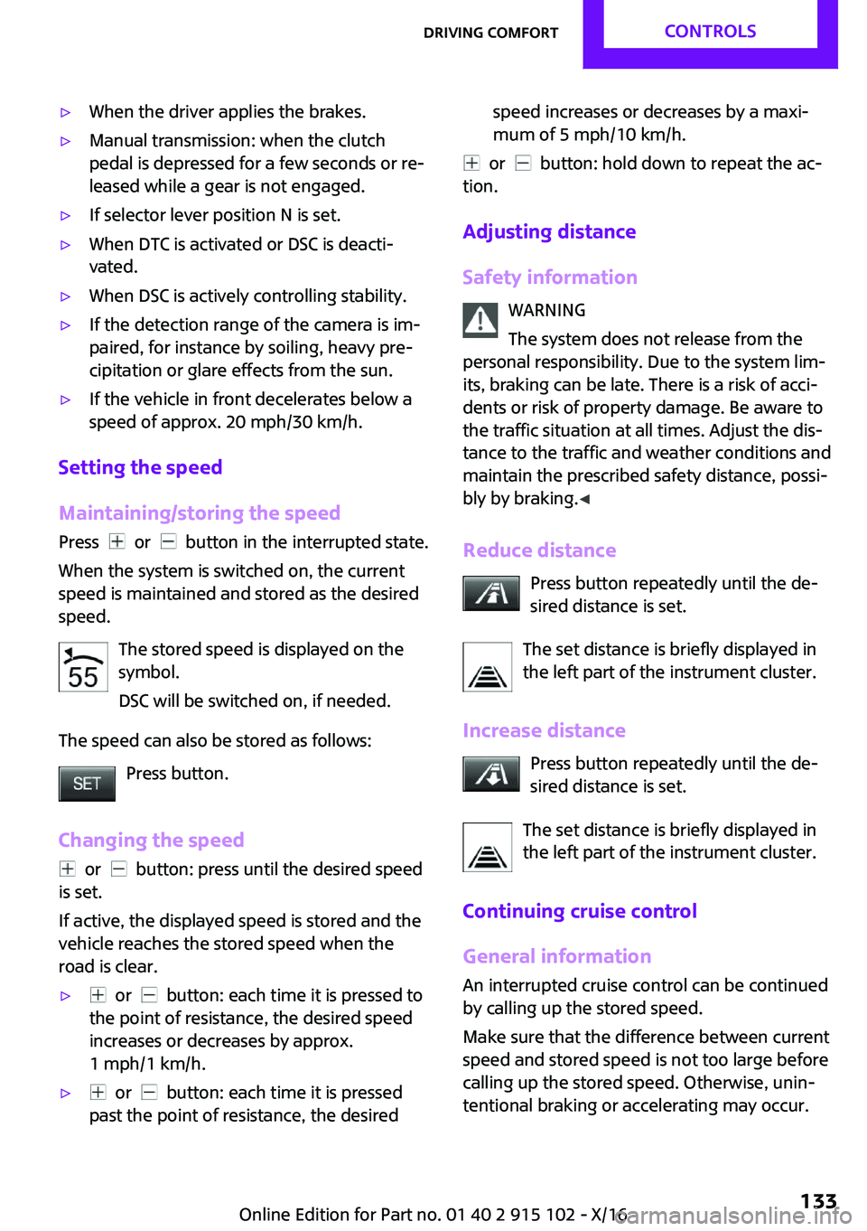 MINI COOPER CONVERTIBLE 2017  Owners Manual '