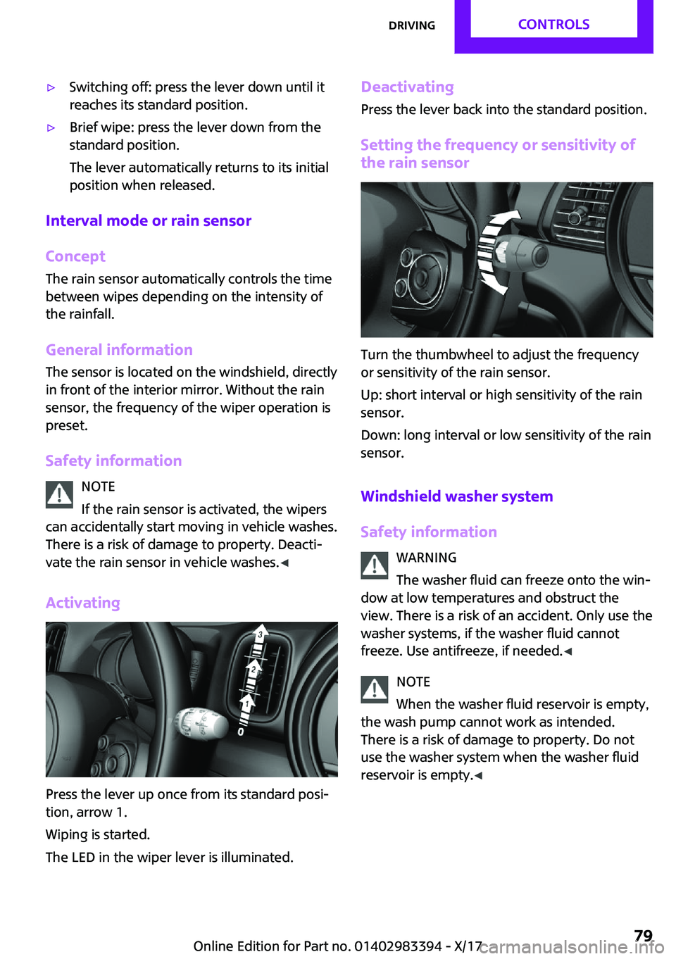 MINI COOPER CONVERTIBLE 2018  Owners Manual '