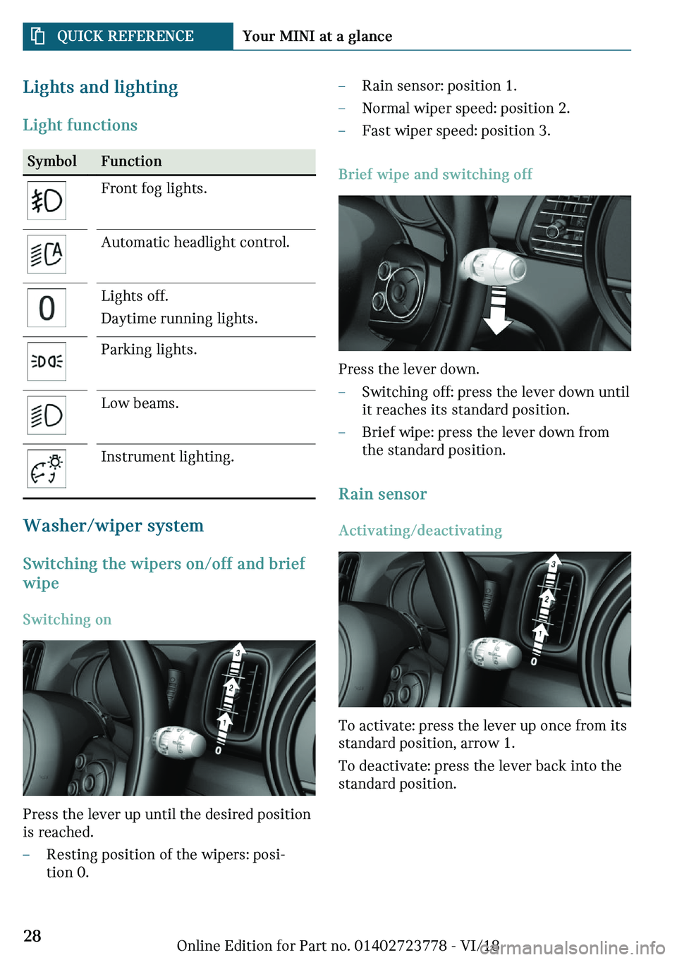 MINI COOPER CONVERTIBLE 2019  Owners Manual �A�
