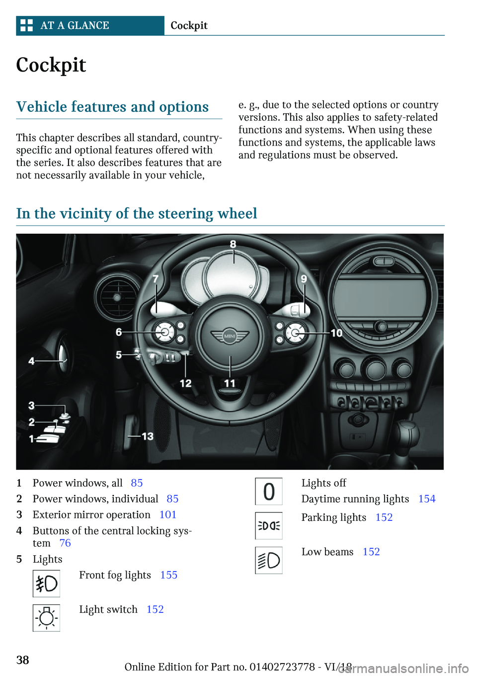 MINI COOPER CONVERTIBLE 2019  Owners Manual �C�