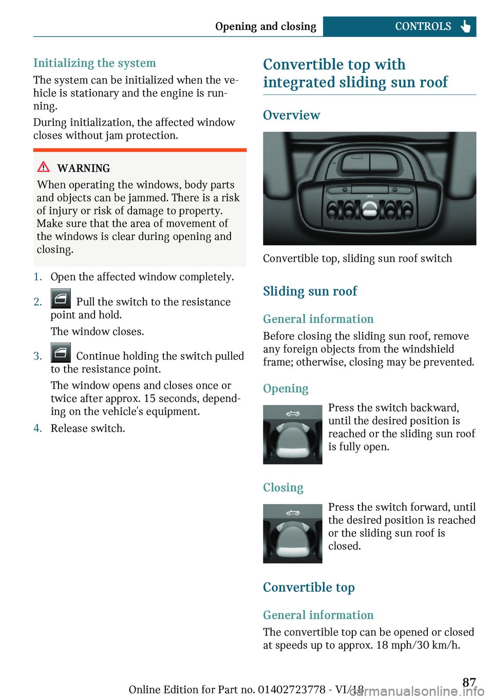 MINI COOPER CONVERTIBLE 2019  Owners Manual �-�n�