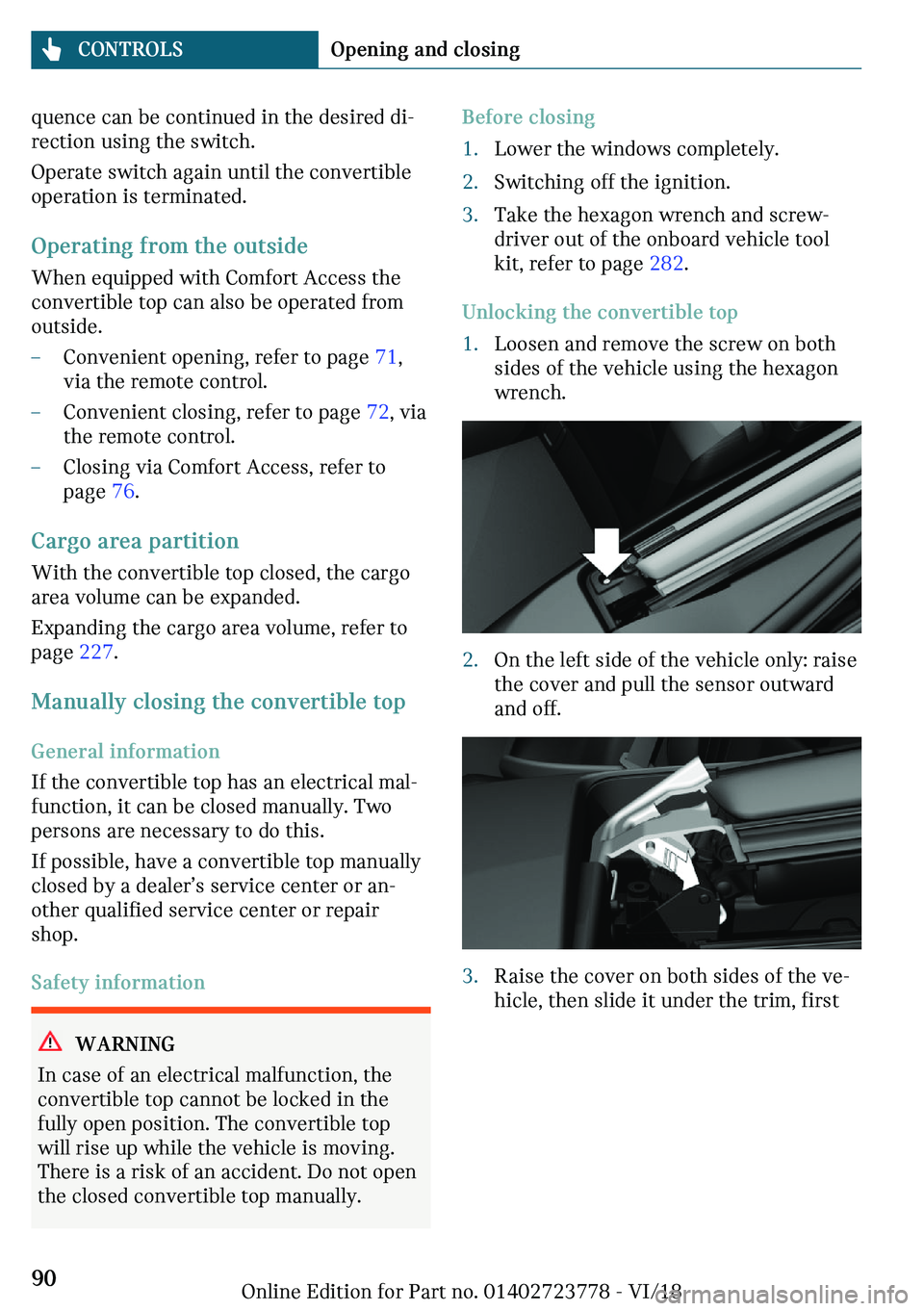 MINI COOPER CONVERTIBLE 2019  Owners Manual �q�