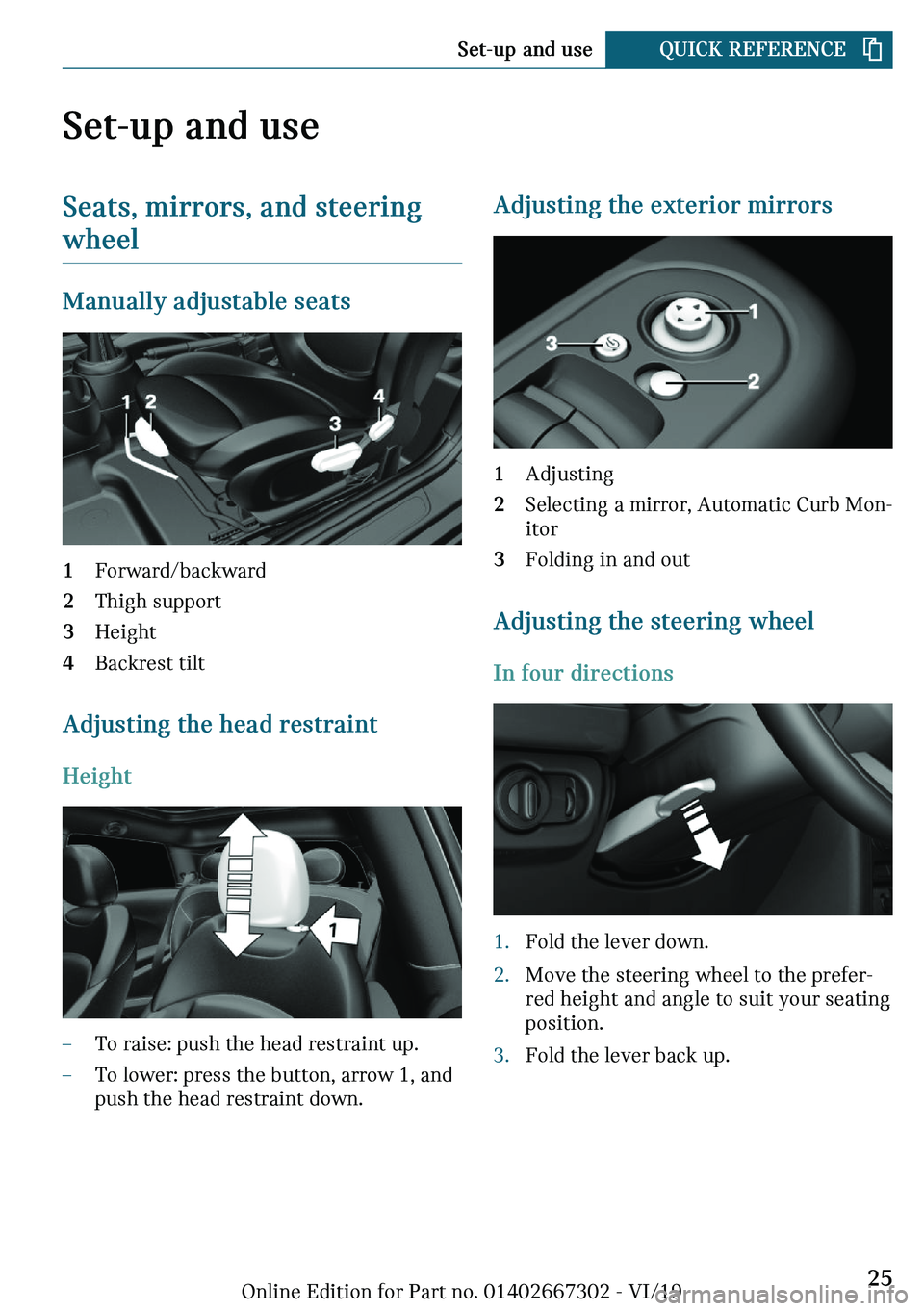 MINI COOPER CONVERTIBLE 2020  Owners Manual �d�