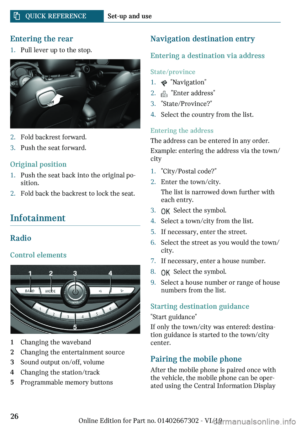 MINI COOPER CONVERTIBLE 2020  Owners Manual ��n�