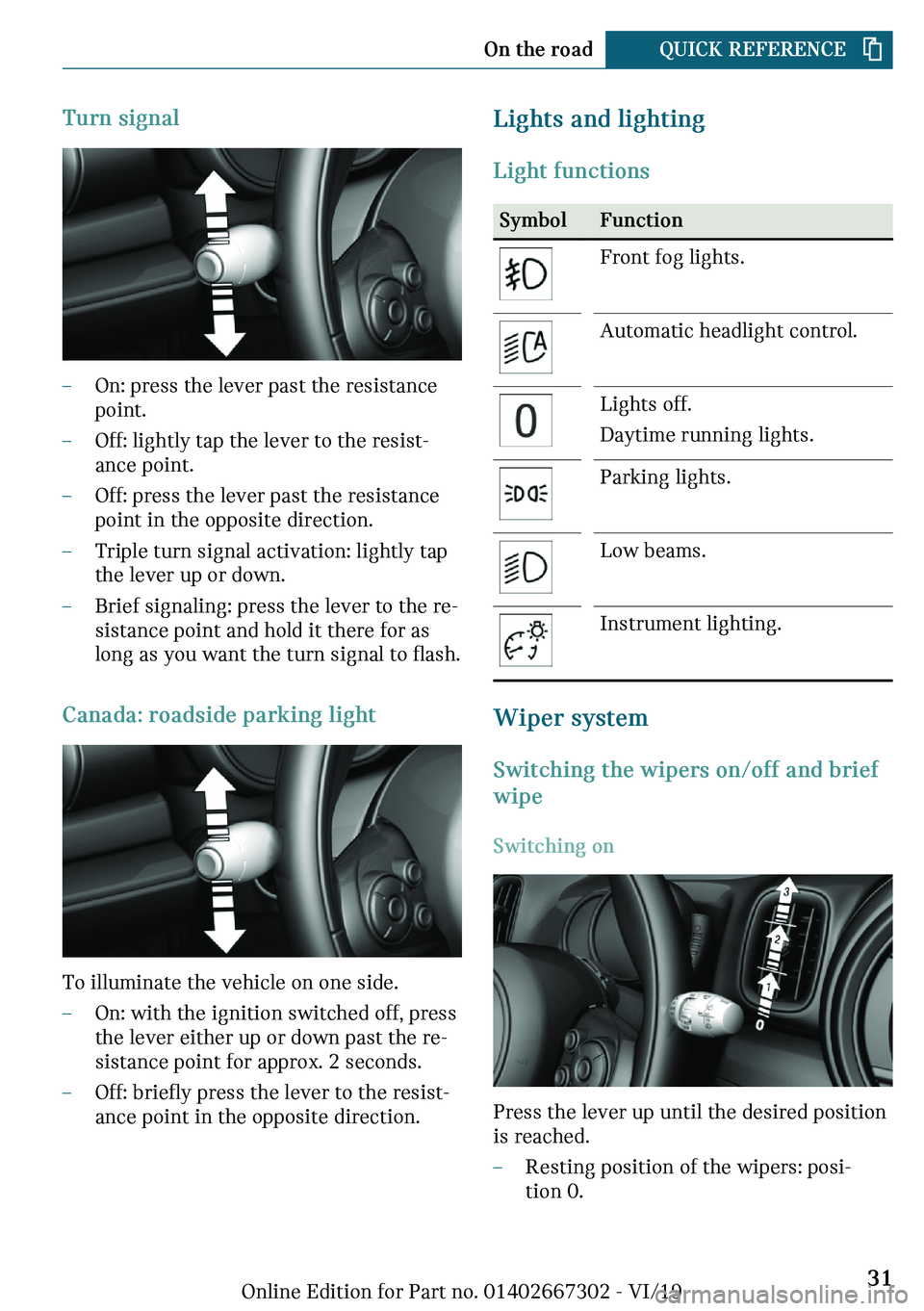 MINI COOPER CONVERTIBLE 2020  Owners Manual �m�