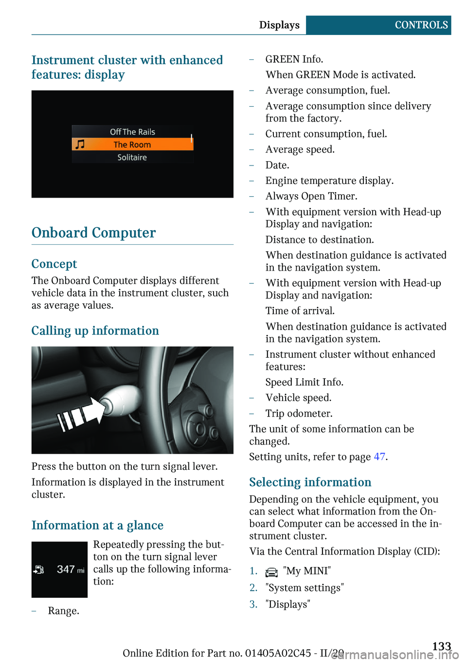 MINI COOPER CONVERTIBLE 2021  Owners Manual �-�n�
