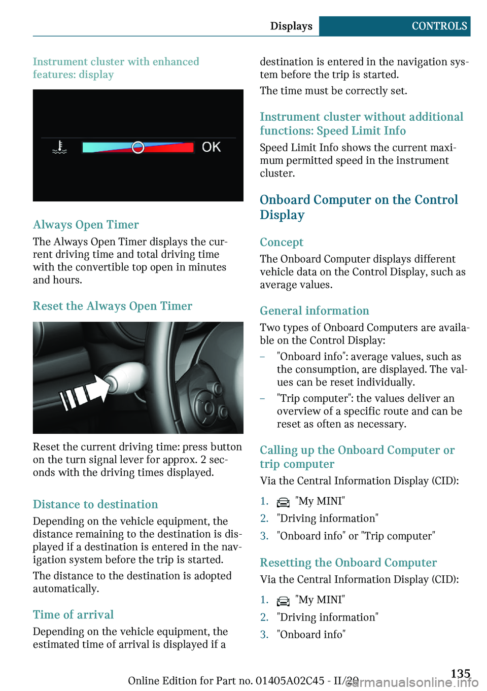 MINI COOPER CONVERTIBLE 2021  Owners Manual �-�n�