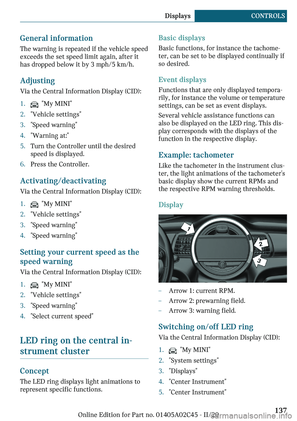 MINI COOPER CONVERTIBLE 2021  Owners Manual �G�