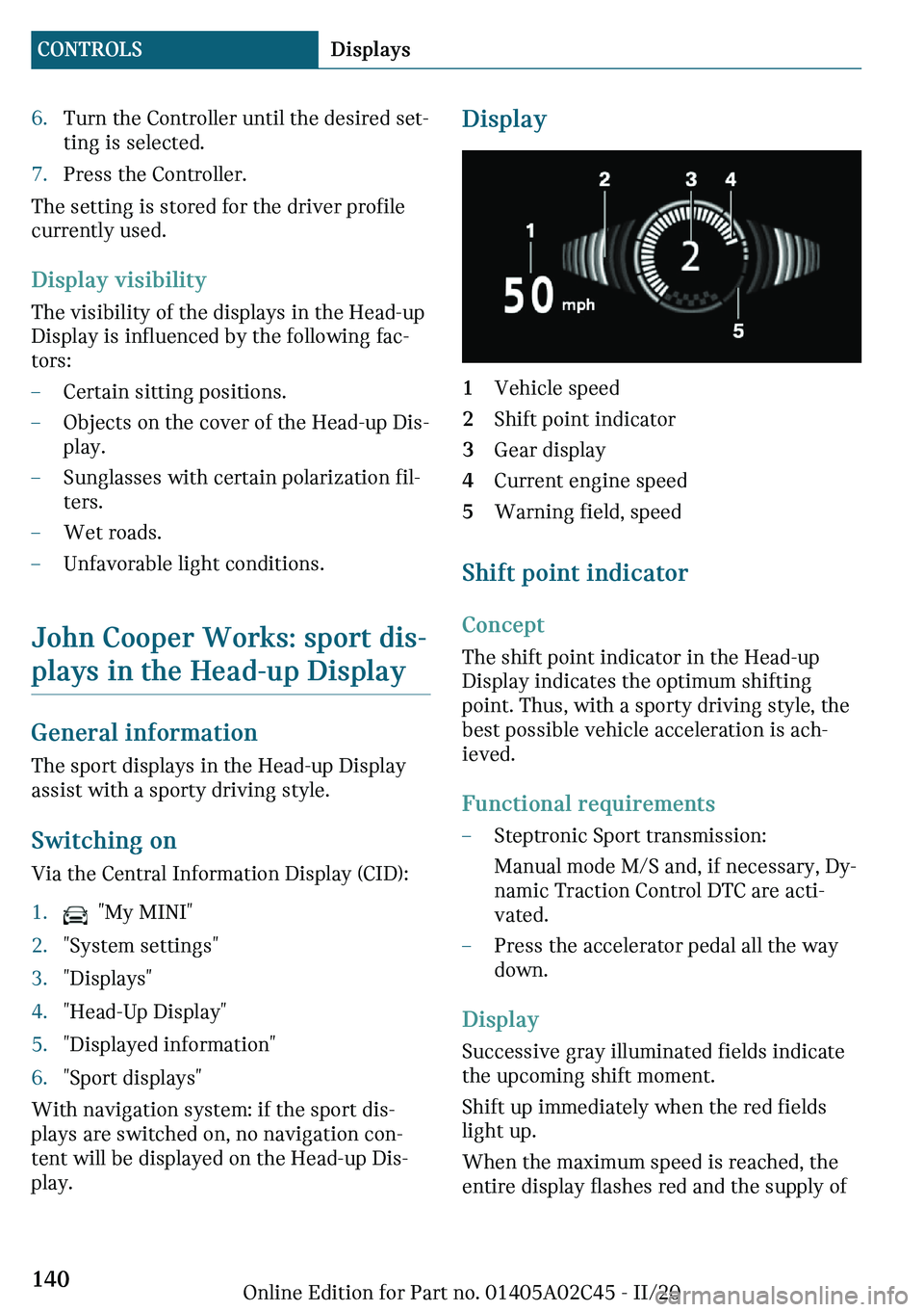 MINI COOPER CONVERTIBLE 2021  Owners Manual  c�m�
