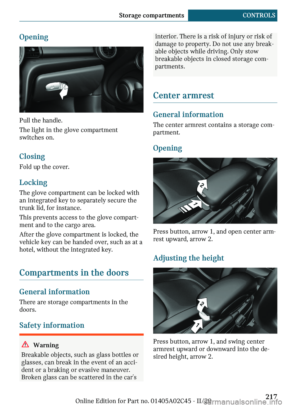 MINI COOPER CONVERTIBLE 2021  Owners Manual �O�