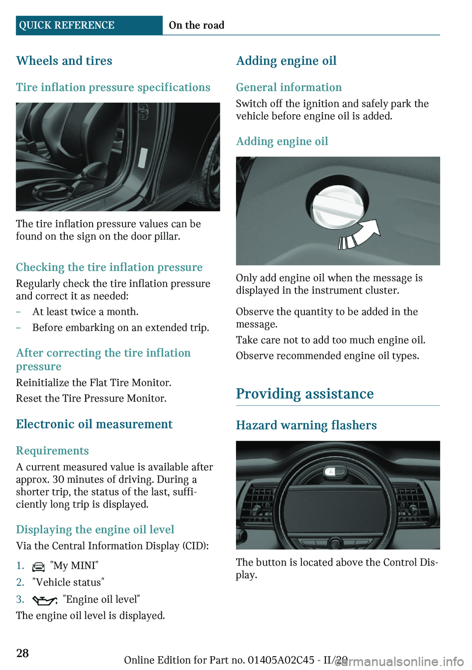 MINI COOPER CONVERTIBLE 2021  Owners Manual �W�